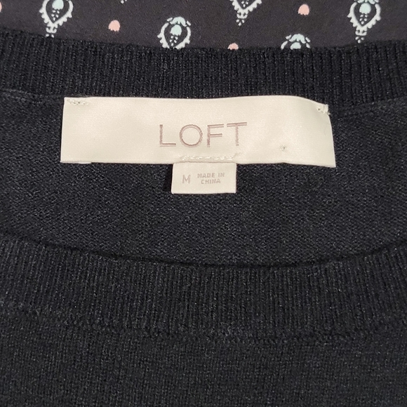 Ann Taylor LOFT Womens Size Med Wool Multicolor Mixed Media Pullover Sweater - Picture 8 of 10